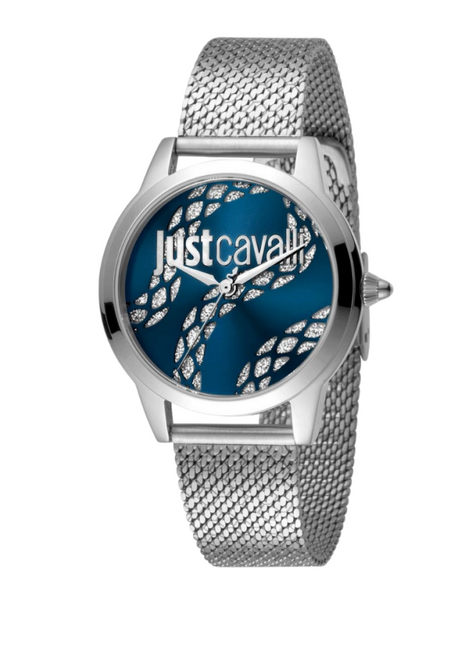 Just Cavalli JC1L050M0255 Tree Silver Mesh Watch For Women