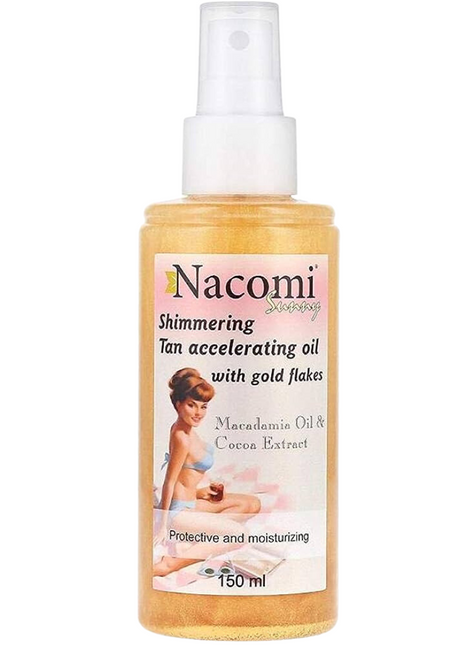 Nacomi Sunny Shimmering Tan Accelerating Oil With Gold Flakes 150ml