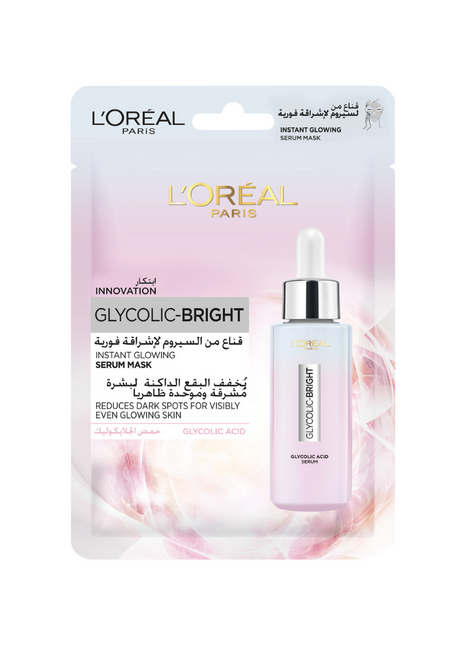 Loreal Glycolic Bright Instant Glowing Serum-Infused Sheet Mask