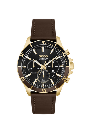 BOSS brown analog on brown leather strap 1514100