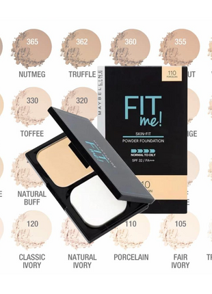 Maybelline Fit Me Skin Fit Powder Foundation SPF32 Shades