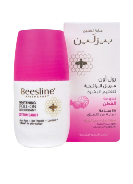 Beesline Roll On Deodorant Whitening 48 Hr Cotton Candy